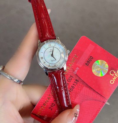 Omega 27/32MM Quartz Movement Green Dial Stainless Steel Elegant Lady Watch